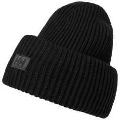 Prążkowana czapka Helly Hansen. Czarne czapki męskie Helly Hansen, bez wzorów, z materiału, klasyczne. Za 129.00 zł.