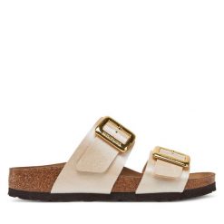 Klapki Birkenstock. Klapki damskie Birkenstock, bez wzorów, bez obcasa. Za 539.99 zł.