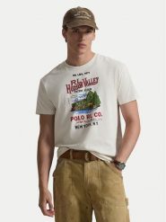 Polo Ralph Lauren T-Shirt 710P04979001 Biały Classic Fit. Białe koszulki polo męskie Polo Ralph Lauren, m, bez wzorów, z bawełny, bez ramiączek. Za 599.99 zł.