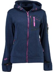 Geographical Norway Kurtka polarowa "Telectra" w kolorze granatowym rozmiar: XL. Niebieskie kurtki damskie Geographical Norway, xl, z aplikacjami, z polaru, bez kaptura. Za 131.12 zł.