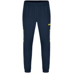 Damskie spodnie dresowe Jako polyester Challenge. Niebieskie spodnie sportowe damskie Jako, z dresówki, do piłki nożnej. W wyprzedaży za 102.85 zł.