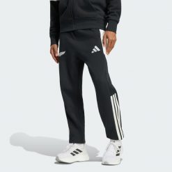 Spodnie All Blacks Leisurewear. Czarne spodnie sportowe męskie Adidas, z bawełny. Za 369.00 zł.