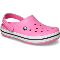 Crocs Damskie Buty Chodaki Klapki Crocband 11016 Clog. Czerwone klapki damskie Crocs, bez wzorów, z materiału, bez obcasa. Za 289.99 zł.
