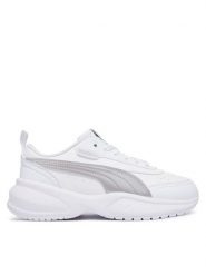Puma Baleriny Cilia 2 Mode Metallic Glam 408272 02 Biały. Białe baleriny damskie Puma, bez wzorów, ze skóry, bez obcasa. Za 299.99 zł.