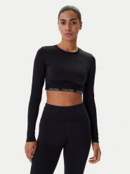 Calvin Klein Swimwear Bluzka LV00Q61128 Czarny Slim Fit. Czarne bluzki damskie Calvin Klein Swimwear, l, bez wzorów, z syntetyku, bez ramiączek. Za 369.99 zł.