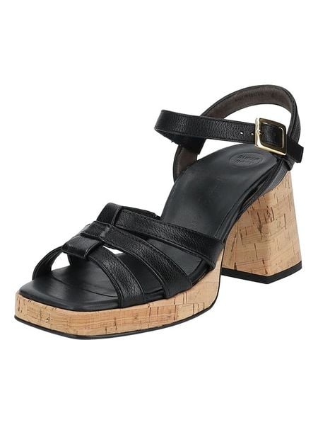 Paul Green Skórzane sandały w kolorze czarnym rozmiar: 40,5. Czarne sandały damskie Paul Green, bez wzorów, ze skóry, bez obcasa, na koturnie. Za 256.09 zł.