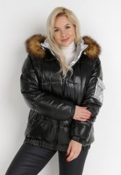 Czarna Kurtka Barbedeia. Czarne kurtki damskie Born2be, xl, z aplikacjami, bez kaptura. Za 169.99 zł.