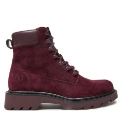 Trapery Tamaris. Czerwone trapery damskie Tamaris, bez obcasa. Za 359.99 zł.