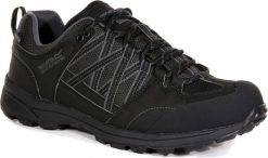 Buty trekkingowe dla mężczyzn Regatta SAMARIS II LOW. Czarne buty trekkingowe męskie Regatta, z gumy, bez zapięcia, trekkingowe. Za 241.49 zł.