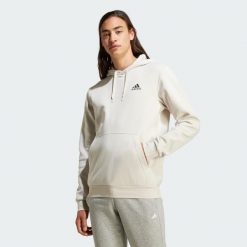 Bluza z kapturem Essentials Fleece. Szare bluzy z kapturem męskie Adidas, xl. Za 174.99 zł.
