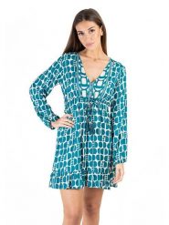 Isla Bonita by SIGRIS Sukienka w kolorze niebieskim rozmiar: XL. Niebieskie sukienki damskie Isla Bonita by SIGRIS, xl, bez wzorów, z wiskozy, bez kołnierzyka, bez ramiączek, mini. Za 127.35 zł.