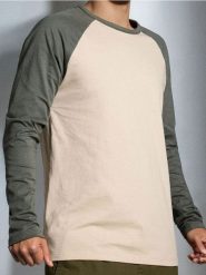 Bawełniana koszulka longsleeve - beżowy. Brązowe koszulki męskie z długim rękawem Sinsay, l, z bawełny. Za 25.99 zł.