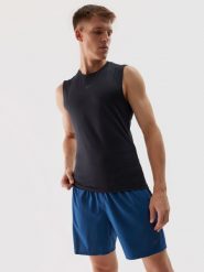 4F Spodenki treningowe z materiału z recyklingu męskie - granatowe S. Niebieskie szorty sportowe męskie 4f, l, z dzianiny, na fitness i siłownię. W wyprzedaży za 49.99 zł.