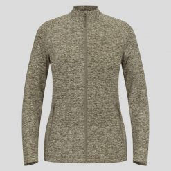 Bluza damska Odlo TENCIA Mid layer full zip. Zielone bluzy z kapturem damskie Odlo, l, z elastanu. Za 297.49 zł.