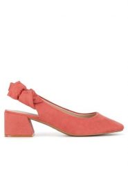Clara Barson Sandały LH2002-2 Czerwony. Czerwone sandały damskie Clara Barson, bez wzorów, z materiału, bez obcasa, na słupku. Za 79.99 zł.