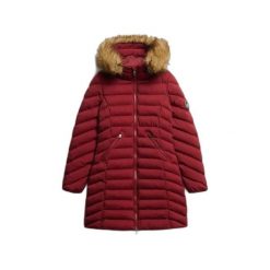 Parka dla kobiet Superdry Fuji. Czerwone parki damskie Superdry., xs, bez wzorów, z puchu. Za 646.50 zł.