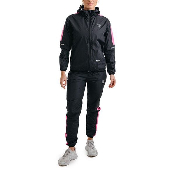 Kombinezon do pocenia dla kobiet na odchudzanie RDX H1. Czerwone kombinezony damskie RDX SPORTS, m, bez wzorów, z materiału, eleganckie, bez kołnierzyka, bez ramiączek. Za 289.99 zł.