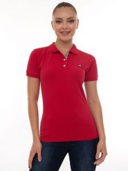SIR RAYMOND TAILOR Koszulka polo "Angie" w kolorze czerwonym rozmiar: L. Czerwone bluzki damskie Sir Raymond Tailor, l, bez wzorów, z bawełny, bez kołnierzyka, bez ramiączek. Za 144.92 zł.