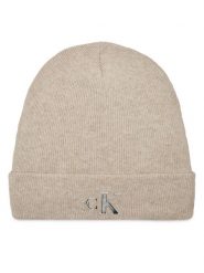 Calvin Klein Jeans Czapka Minimal Monogram Beanie K60K611542 Szary. Szare czapki zimowe damskie Calvin Klein Jeans, z jeansu. Za 239.99 zł.