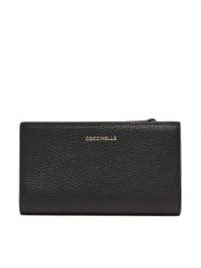 Coccinelle Portfel TQK Coccinelledulse Soft E2 TQK 11 F1 01 Czarny. Czarne portfele damskie Coccinelle, bez wzorów, ze skóry. Za 379.99 zł.