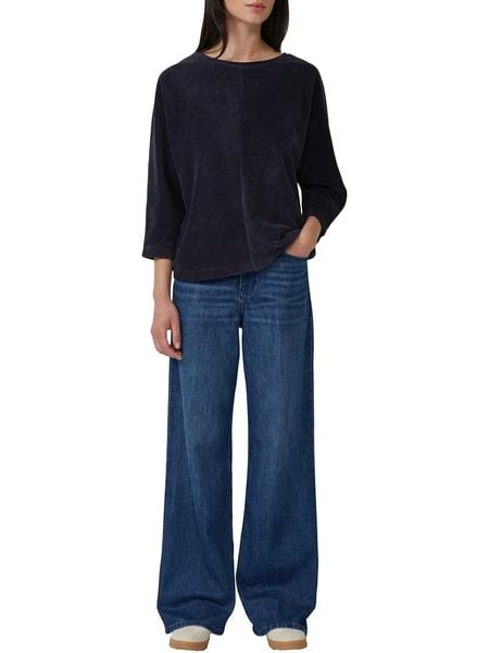 S.OLIVER RED LABEL Bluzka w kolorze granatowym rozmiar: 34. Niebieskie bluzki damskie s.Oliver RED LABEL, s, bez wzorów, bez kołnierzyka, bez ramiączek. Za 95.69 zł.