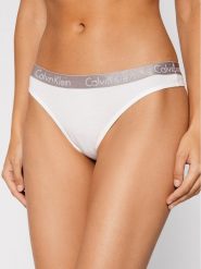 Calvin Klein Underwear Stringi 000QD3539E Biały. Białe stringi damskie Calvin Klein Underwear, xl, bez wzorów, z bawełny. Za 49.99 zł.