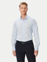 Tommy Hilfiger Koszula MW0MW45307 Niebieski jasny Regular Fit. Niebieskie koszule męskie Tommy Hilfiger, m, bez wzorów, z bawełny, bez kołnierzyka, bez ramiączek. Za 369.99 zł.
