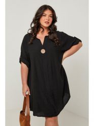 Curvy Lady Sukienka w kolorze czarnym rozmiar: 48/50. Czarne sukienki damskie Curvy Lady, bez wzorów, klasyczne, bez kołnierzyka, bez ramiączek, midi. Za 166.88 zł.