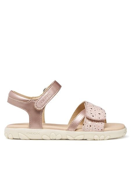 Geox Sandały J Sandal Haiti Girl J658ZC 0NFMA C8010 M Różowy. Czerwone sandały dziewczęce Geox, ze skóry, bez zapięcia. Za 239.99 zł.