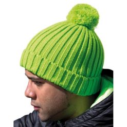 Czapka Dzianinowa. Szare czapki męskie RESULT WINTER ESSENTIALS, bez wzorów, z dzianiny. Za 33.99 zł.