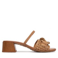 Sandały Hispanitas. Brązowe sandały damskie Hispanitas, bez wzorów, bez obcasa, na słupku. Za 539.99 zł.