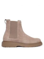 Calvin Klein Sztyblety Combat Ess Chelsea Boot Su YM0YM01372 Beżowy ciemny. Brązowe sztyblety męskie CALVIN KLEIN, ze skóry, bez zapięcia. Za 649.99 zł.