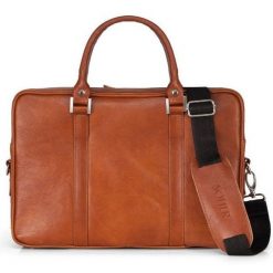 Skórzana torba na laptop Solier SL25 brązowy vintage. Brązowe torby na laptopa damskie Solier, ze skóry. Za 799.98 zł.