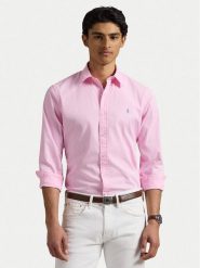 Polo Ralph Lauren Koszula 710937993016 Różowy Custom Fit. Czerwone koszule męskie Polo Ralph Lauren, m, bez wzorów, z bawełny, bez kołnierzyka, bez ramiączek. Za 569.99 zł.
