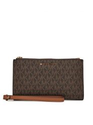 MICHAEL Michael Kors Portfel 32F1GJ6W4B Brązowy. Brązowe portfele damskie MICHAEL Michael Kors, bez wzorów, ze skóry. Za 679.99 zł.