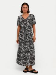 Kaffe Sukienka letnia Amber 10508624 Czarny Relaxed Fit. Czarne sukienki damskie Kaffe, na lato, bez wzorów, z wiskozy, bez kołnierzyka, bez ramiączek. Za 199.99 zł.
