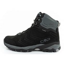 Buty trekkingowe CMP Melnick 3Q18587 U901 czarne. Czarne buty trekkingowe męskie na zimę, ze skóry, za kostkę, bez zapięcia. Za 588.17 zł.