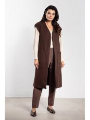 Awama Kamizelka w kolorze brązowym rozmiar: XL. Brązowe kamizelki damskie Awama, xl, z tkaniny. Za 189.29 zł.