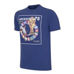 Koszulka dla dorosłych Panini FIFA Mistrzostwa Świata Argentyna 1978 - Niebieska. Niebieskie t-shirty sportowe męskie COPA FOOTBALL, xl, bez ramiączek, do piłki nożnej. Za 211.91 zł.