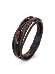 Uomo Bransoletka w kolorze czarno-brązowym rozmiar: onesize. Brązowe biżuteria dla mężczyzn Uomo, metalowe. Za 73.95 zł.