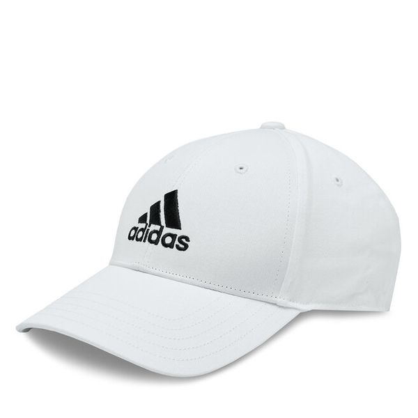 Czapka z daszkiem adidas. Białe czapki z daszkiem damskie Adidas, bez wzorów. Za 59.99 zł.