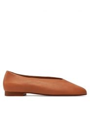 Balagan Baleriny Opera Brązowy. Brązowe baleriny damskie BALAGAN, bez wzorów, ze skóry, bez obcasa. Za 399.99 zł.