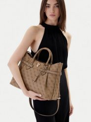 Guess Torebka Yesba HWSG78 33070 Beżowy. Brązowe torebki klasyczne damskie Guess, z aplikacjami, ze skóry, bez dodatków. Za 719.99 zł.
