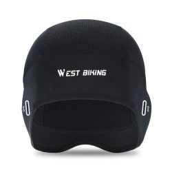 Czapka 'Lato Chłodząca z Jedwabiu Lodowego Czarna. Czarne czapki męskie WEST BIKING, na lato, bez wzorów, z jedwabiu, sportowe. Za 58.16 zł.