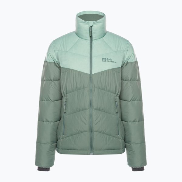 Kurtka puchowa damska Jack Wolfskin Herzberg Down. Zielone kurtki damskie Jack Wolfskin, s, bez wzorów, z puchu, bez kaptura. Za 449.99 zł.
