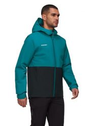 Mammut Kurtka funkcyjna "Linard HS" w kolorze turkusowym rozmiar: M. Niebieskie kurtki outdoor męskie Mammut, m, bez wzorów, z materiału, bez kaptura. Za 559.95 zł.