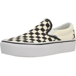 Buty VANS CLASSIC SLIP-ON PLATFORM Beżowy. Brązowe trampki i tenisówki damskie Vans, bez wzorów. Za 404.80 zł.