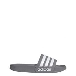 Klapki basenowe Adilette Shower Slides. Białe klapki damskie Adidas, bez wzorów, bez obcasa. Za 119.00 zł.