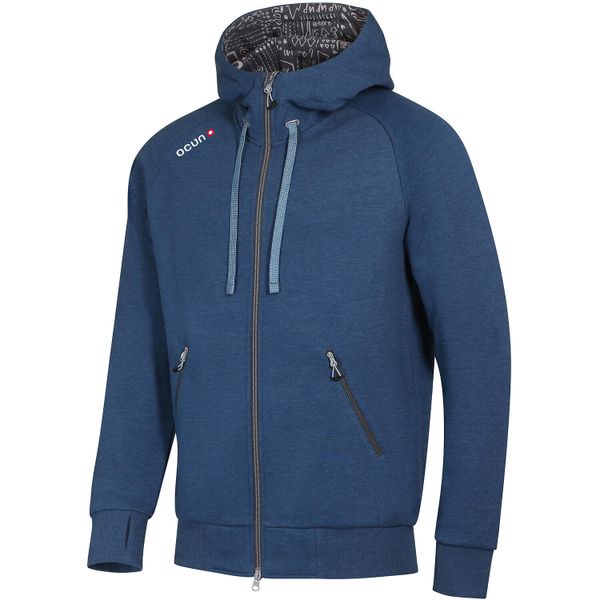 Bluza z kapturem męska Ocun Hoodie Zipper. Niebieskie bluzy z kapturem męskie Ocun, m, z bawełny. Za 362.99 zł.