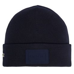 Czapka Lacoste. Niebieskie czapki męskie Lacoste, na zimę, bez wzorów. Za 239.99 zł.